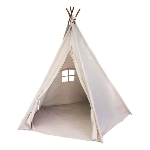 Natural Cotton Canvas Teepee Tent for Kids Indoor & Outdoor Use | Bed Bath & Beyond