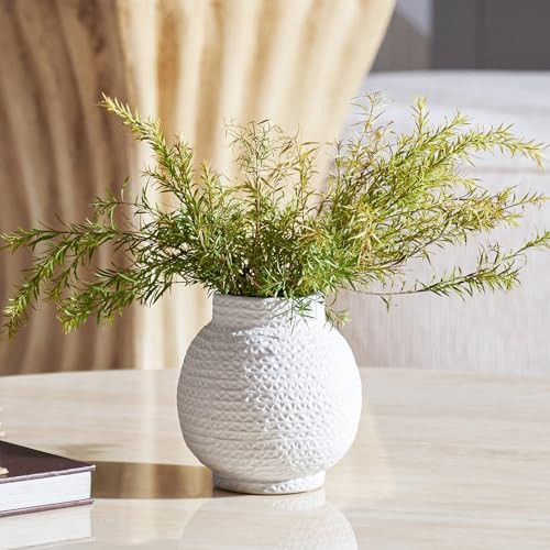 DN DECONATION Small Cute White Vase, Ceramic Flowers Vases for Home Decor | Amazon (US)