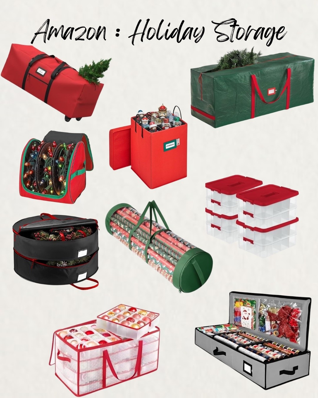 Amazon Holiday Storage / Holiday Storage / Amazon Organization / Ornament Storage / Christmas Tree Storage / Christmas Decoration Storage

#LTKHome #LTKHoliday #LTKSeasonal