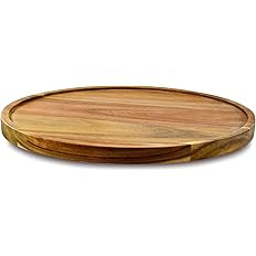 10" Acacia Wood Lazy Susan Organizer Kitchen Turntable for Cabinet Pantry Table Organization | Amazon (US)