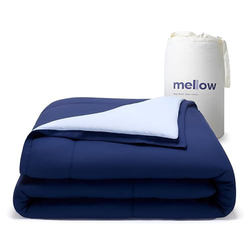 Mellow Temperature Control Comforter – Queen Size, All Season, Dual Layer: Reversible Cool-Warm Design, Hypoallergenic, Washable, Breathable—Ideal for Couples, hot Sleepers, and Year-Round Comfort | Amazon (US)