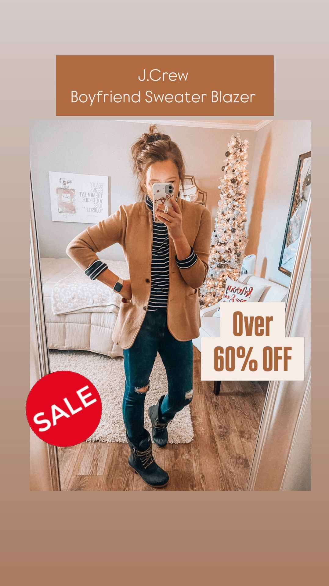 J.Crew Boyfriend Sweater Blazer is over 60% OFF! American Eagle leggings n sale, all items fit tts. My winter boots are the Kamik Sienna 2 Tall Boot in Dark Brown from last year, the Sienna 3 are now out on sale at DSW. 

Winter outfits, blazers, cyber Monday, Black Friday, snow boots, sale, Christmas, holiday, casual outfit 

#LTKFindsUnder50 #LTKStyleTip #LTKSaleAlert