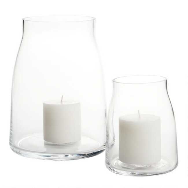 Marlow Clear Glass Hurricane Candle Holder | World Market
