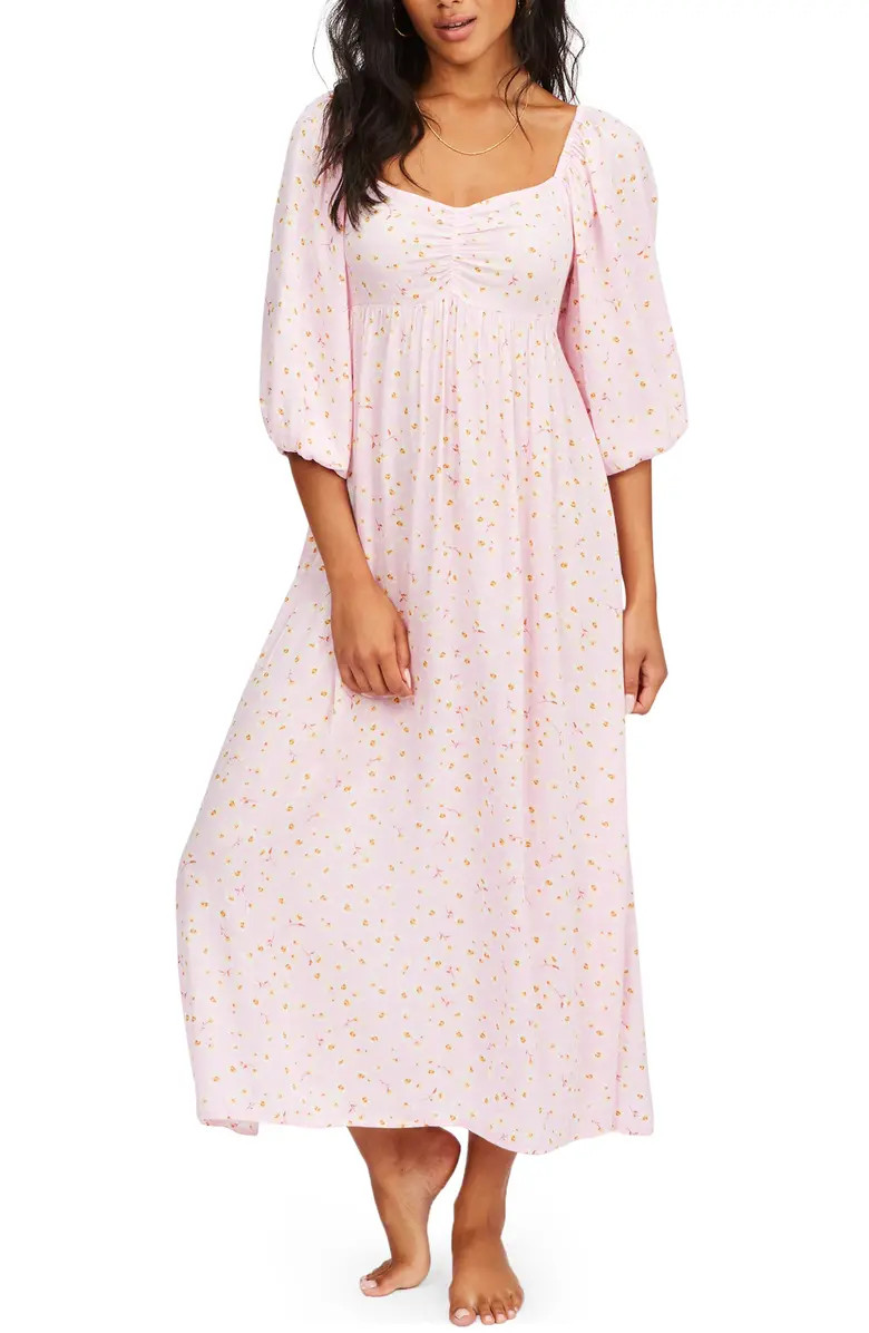 Billabong Swept Away Ruched Midi Dress | Nordstrom | Nordstrom