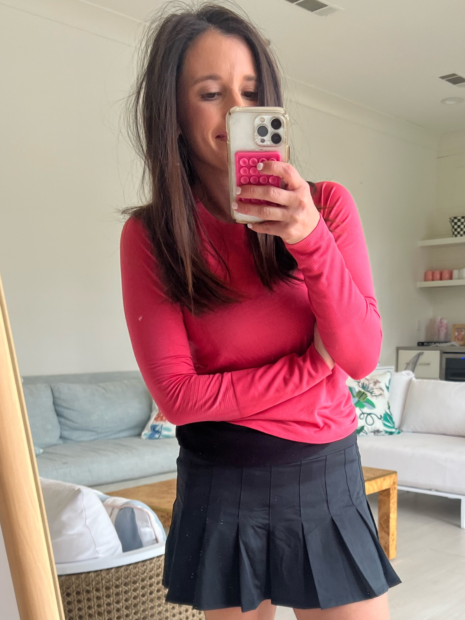 tennis skirt obsession!!! i am wearing a size small 💕 if between sizes size up! 

#LTKfindsunder50 #LTKstyletip #LTKfitness