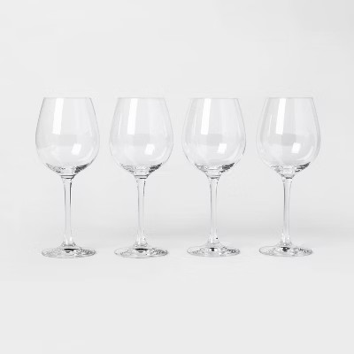 16.2oz 4pk Crystal White Wine Glasses - Threshold™ | Target