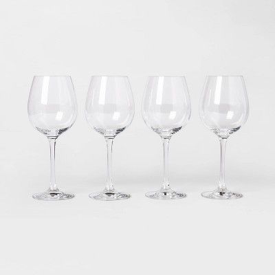 16.2oz 4pk Crystal White Wine Glasses - Threshold™ | Target