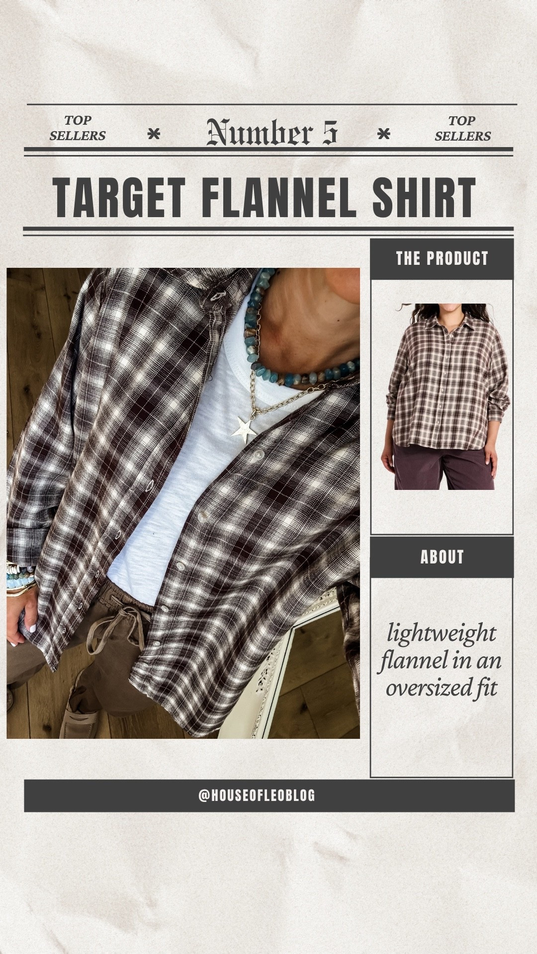 Small flannel shirt. Target style.