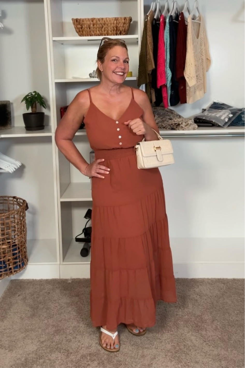 Imagine those warm breezy summer days a call for a dress, just as effortless. Picture of maxi dress with delicate spaghetti straps and a high waist that cinches just right,giving off a flowy carefree vibe as you stroll along the beach or enjoy an outdoor brunch. 

#LTKFindsUnder50 #LTKMidsize #LTKOver40