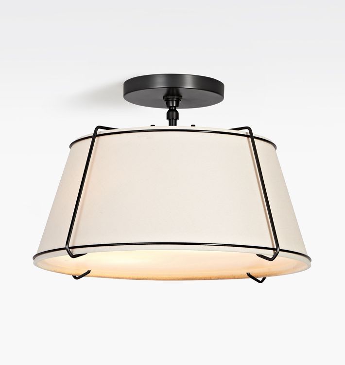 Conical 16in Drum Semi-Flush Mount | Rejuvenation