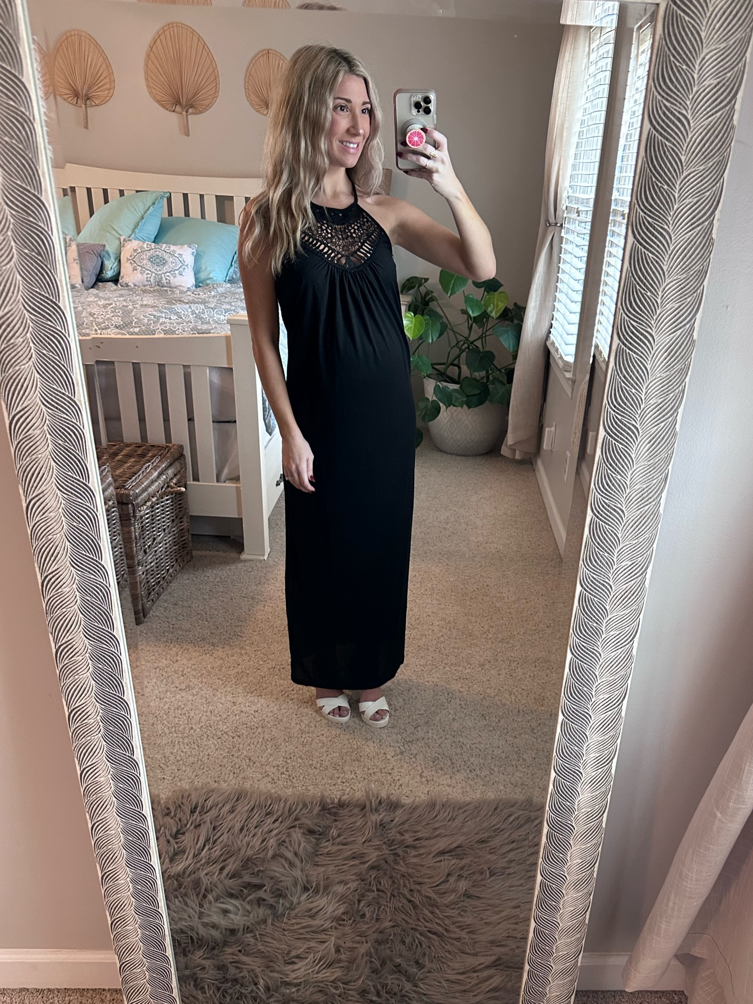 Resort VacationContrast Guipure Lace Split Hem Halter Dress. Under $10

#LTKswim #LTKFind #LTKtravel