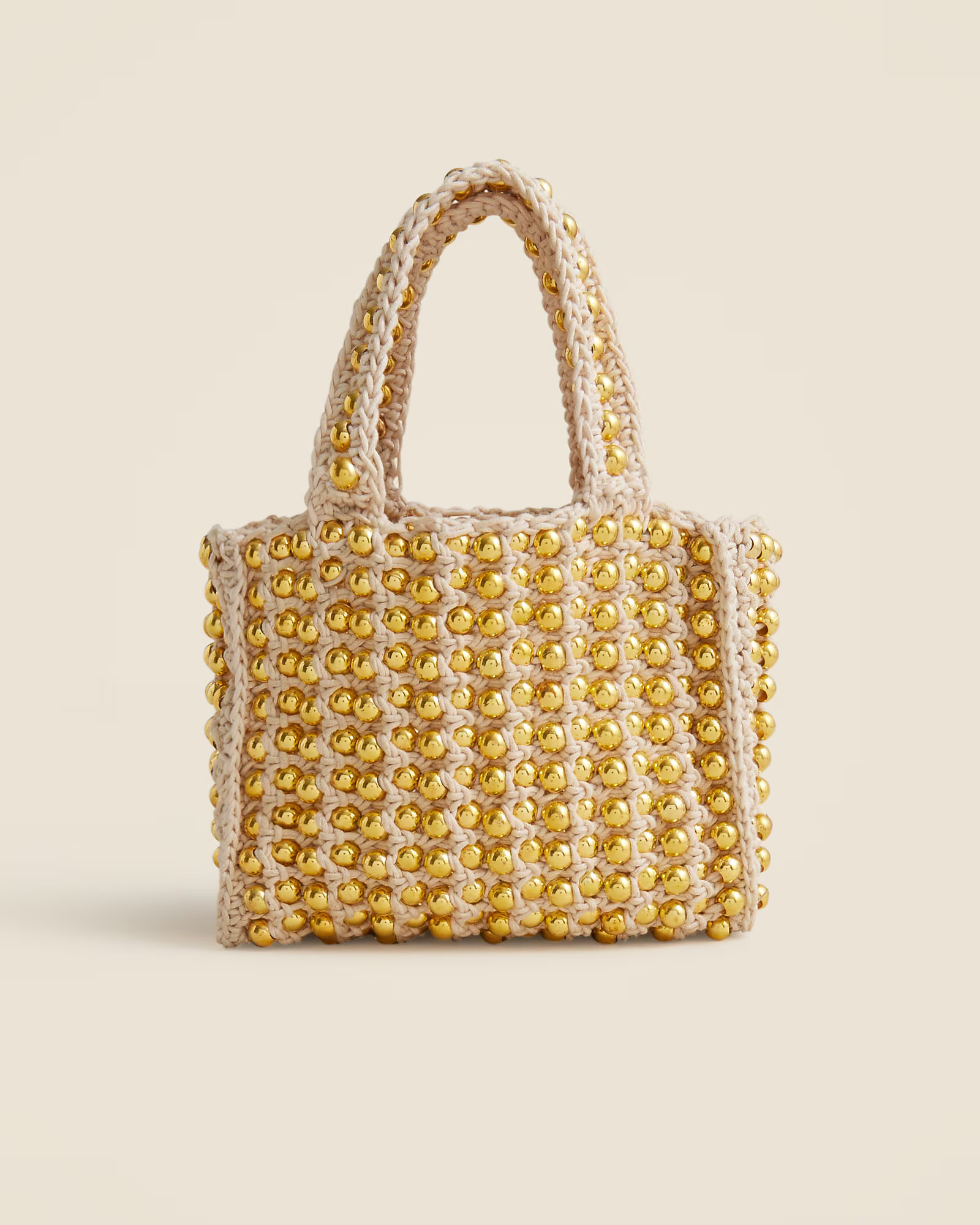 Small handknotted crochet bag with beads | J. Crew US