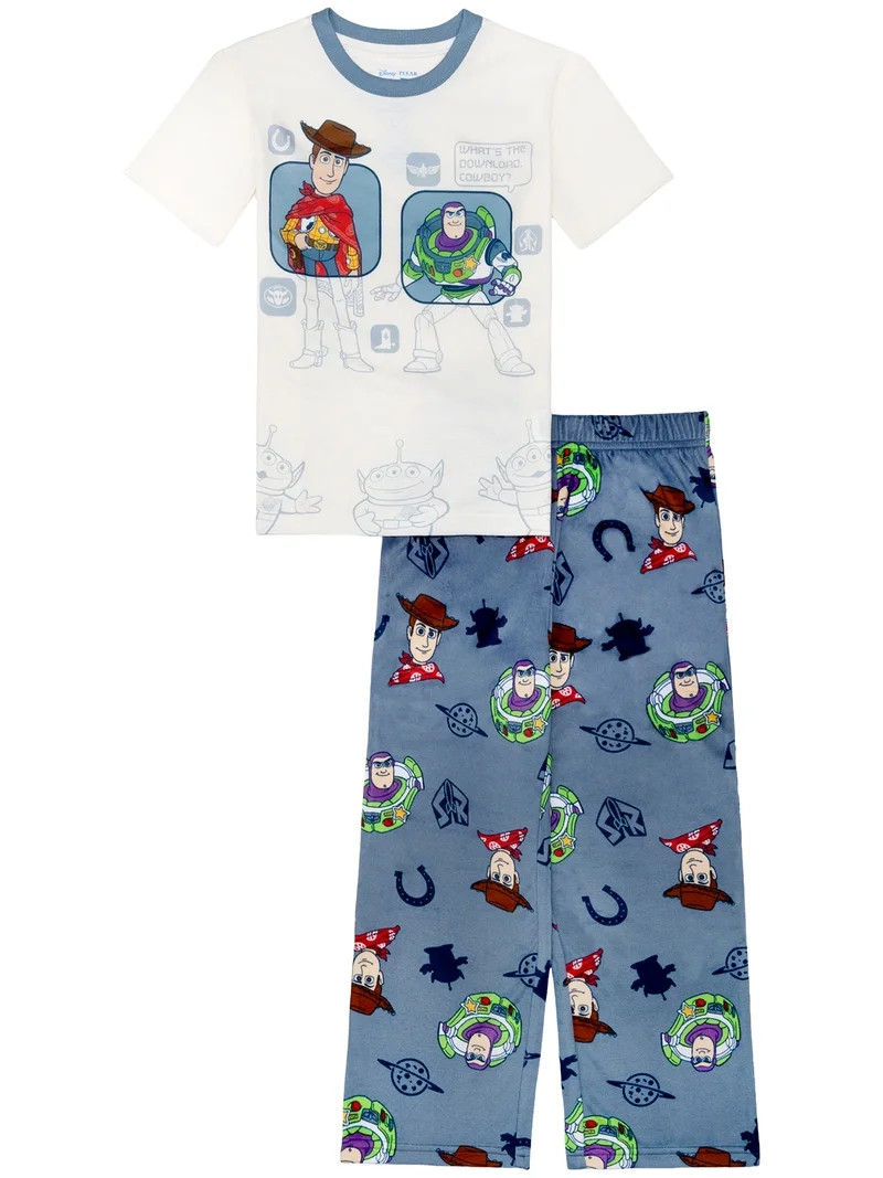 Toy Story Boys Short Sleeve Top and Pant Pajama Set, 2-Piece, Sizes 4-12 | Walmart (US)