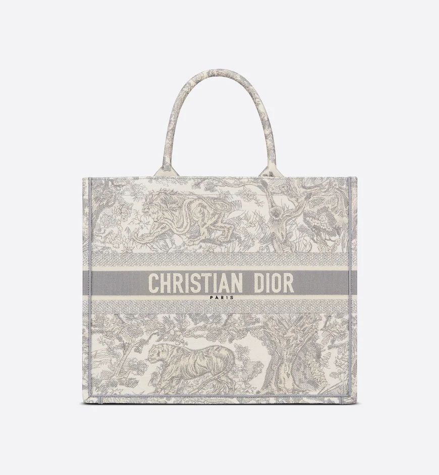 Dior Book Tote Gray Toile de Jouy Embroidery | DIOR | Dior Beauty (US)