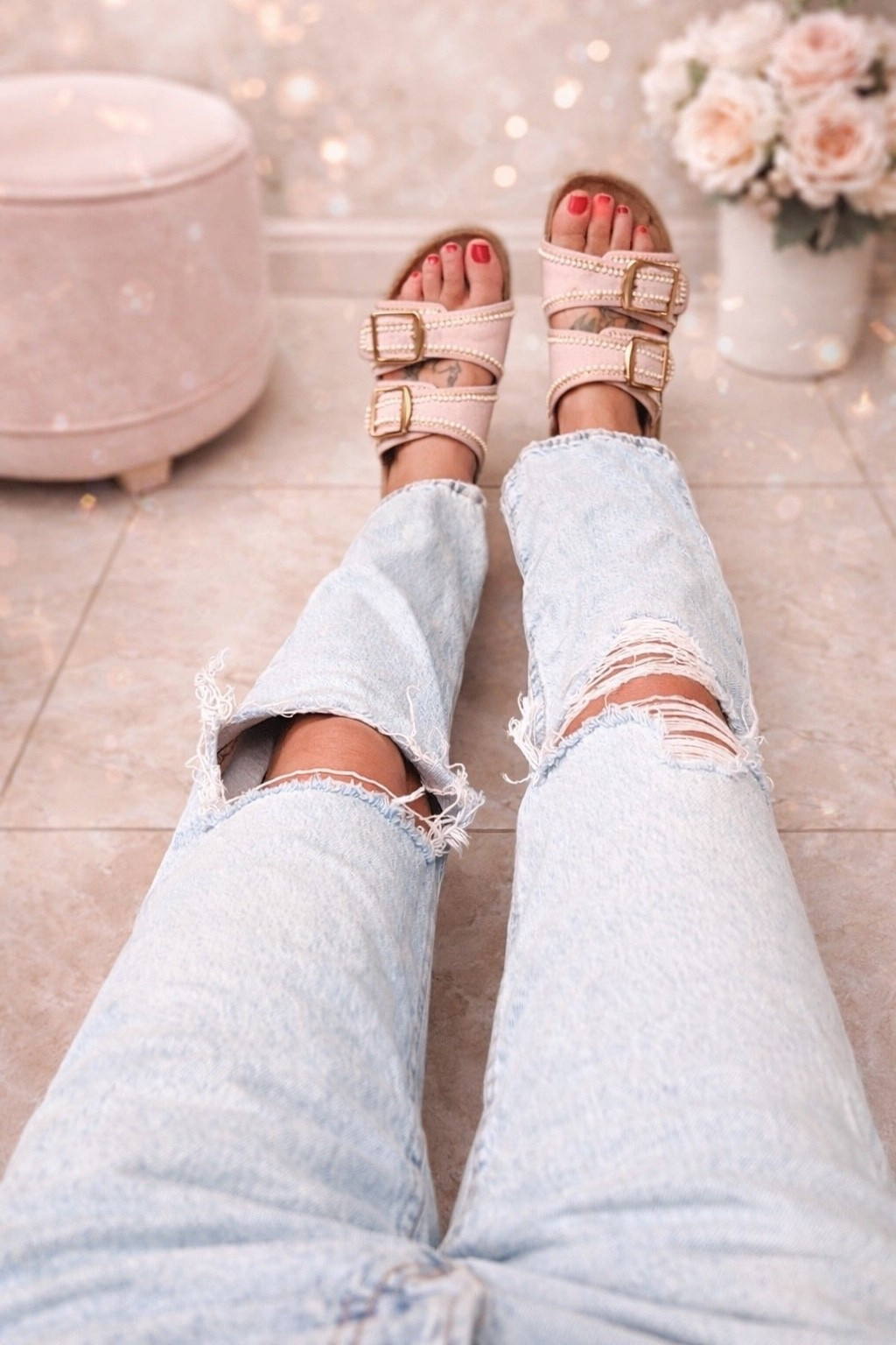 Jeans & sandals 

#LTKU #LTKootd #LTKSaleAlert