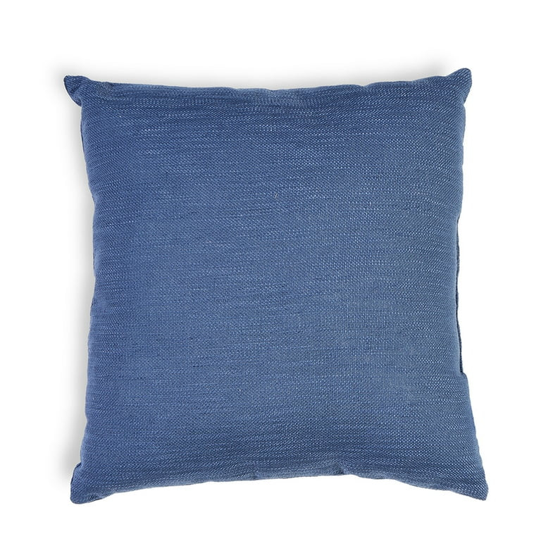 Mainstays 18" x 18" Washed Indigo Polyester Decorative Pillow | Walmart (US)