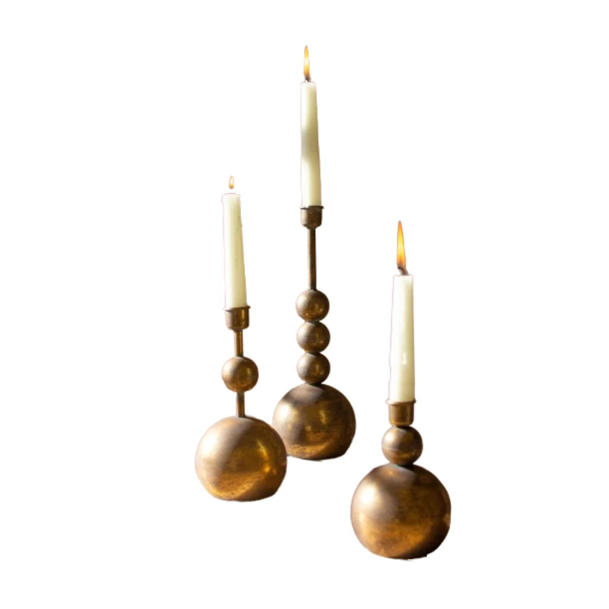 11.5'' H Brass Tabletop Candlestick | Wayfair North America
