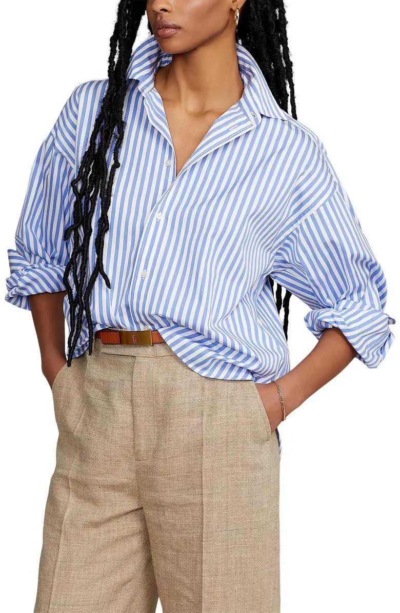 Stripe Cotton Button-Up Shirt | Nordstrom