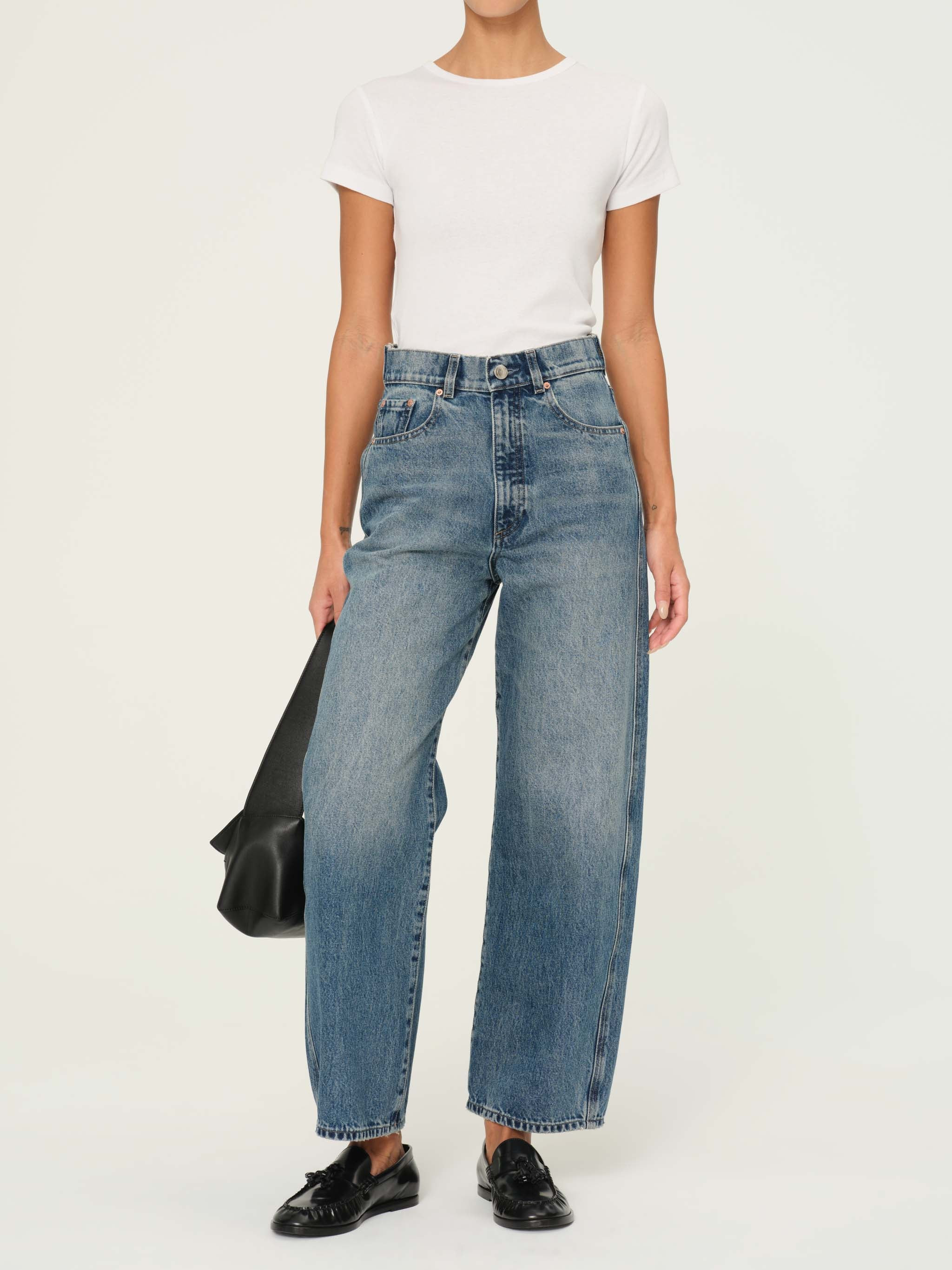 Taylor Relaxed Barrel Ultra High Rise 27" Jeans | Endless Sea | DL 1961 Women