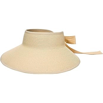 Pineapple&Star Vienna Visor Women’s Summer Sun Straw Packable UPF 50+ Beach Hat | Amazon (US)