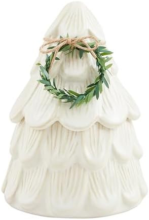 Mud Pie Small Christmas Canister, Tree, 6" x 4" dia | Amazon (US)