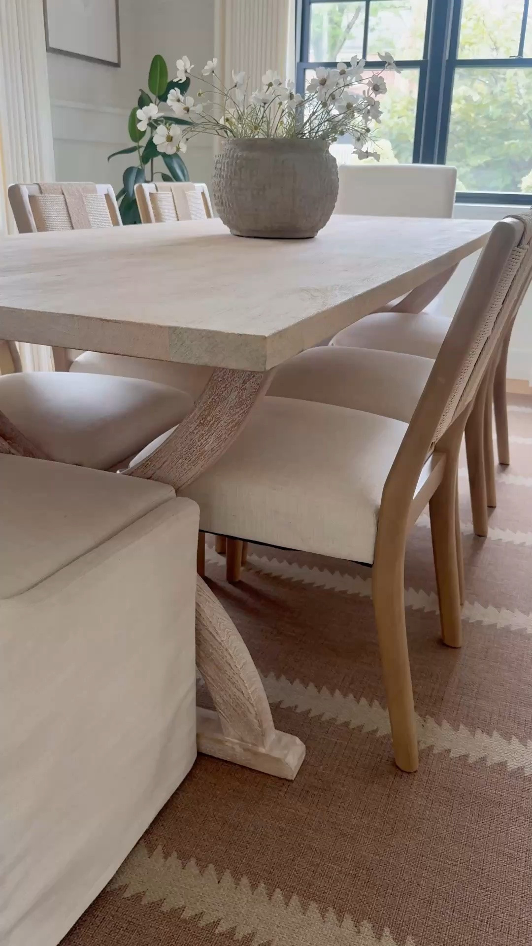A little dining room refresh 🤍 Swapping the rug was all this space needed to feel warmer, softer, and more inviting. I love the relaxed, timeless look of jute, but needed something practical enough for everyday life with kids and pets. This Ruggable Re-Jute gives me that cozy, collected texture with the durability our house actually needs—and I love how it grounds the entire room.

#LTKHome #LTKSaleAlert #LTKdayinmylife