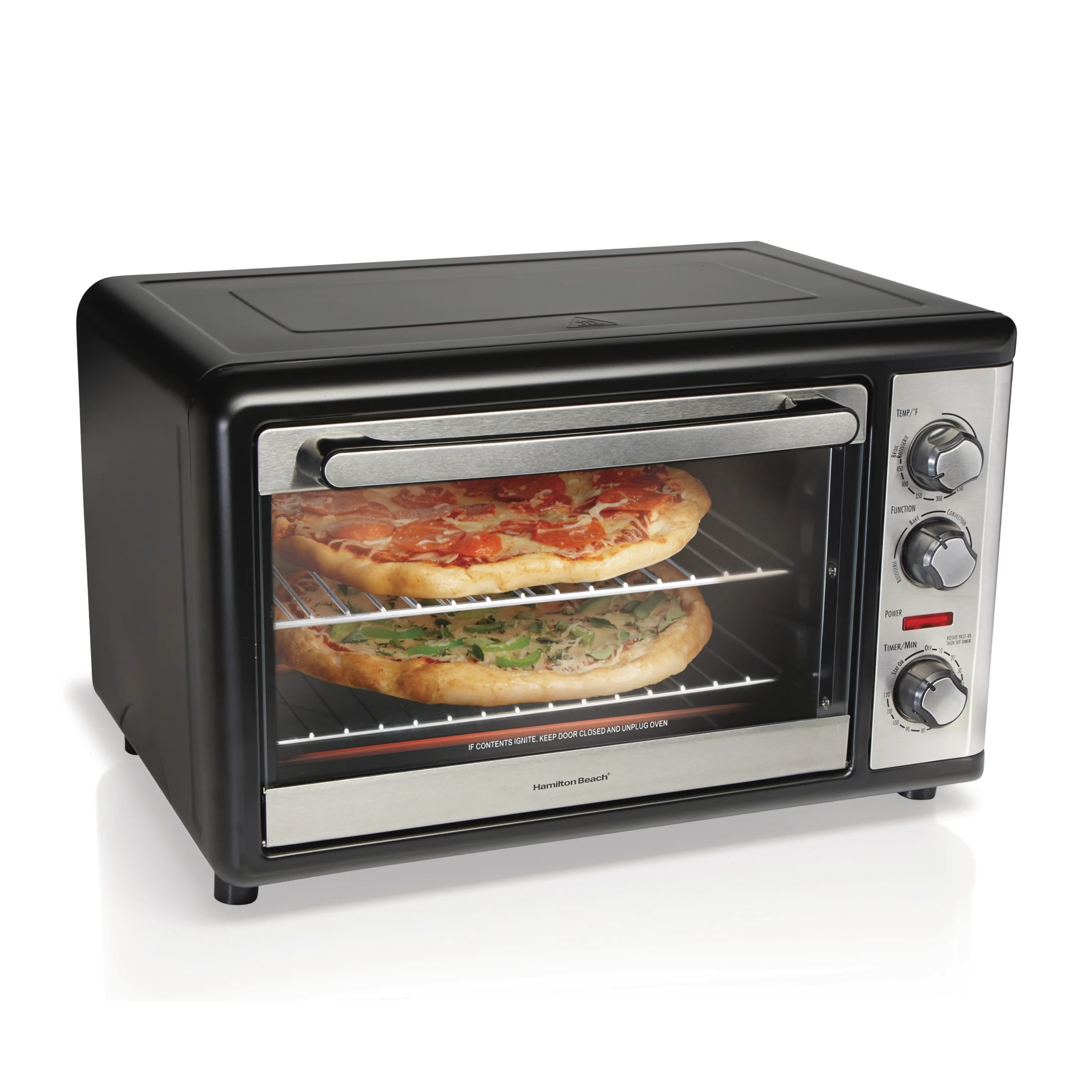 Hamilton Beach Countertop Toaster Oven with Convection & Rotisserie, Extra Large Capacity, Black | Walmart (US)