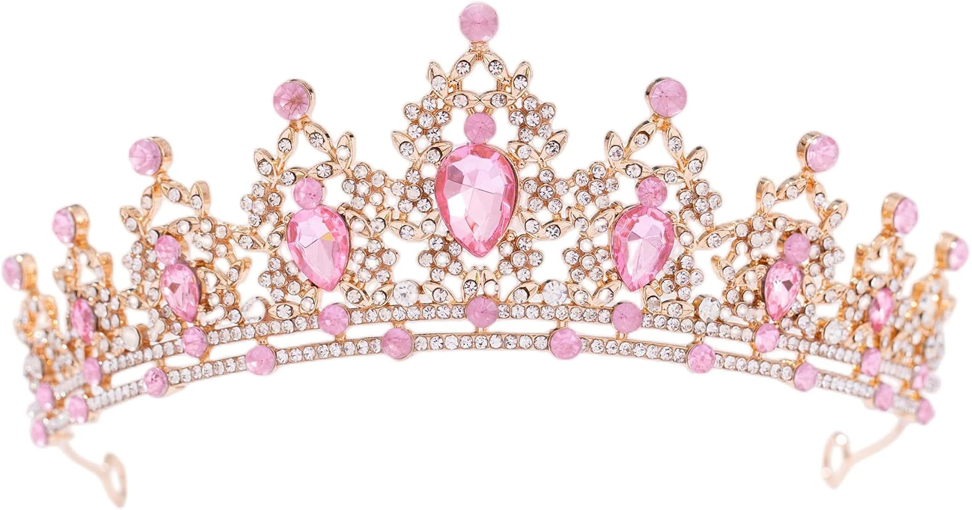 FORSEVEN Crystal Tiaras for Women, Wedding Tiaras and Crowns for Women Tiaras for Birthday Party ... | Amazon (US)