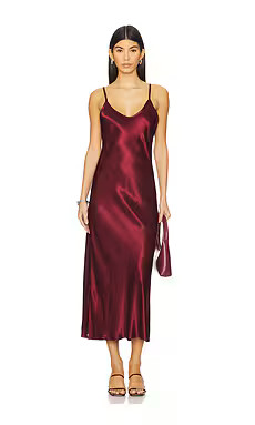Enza Costa Bias Cut Slip Dress in Ruby from Revolve.com | Revolve Clothing (Global)