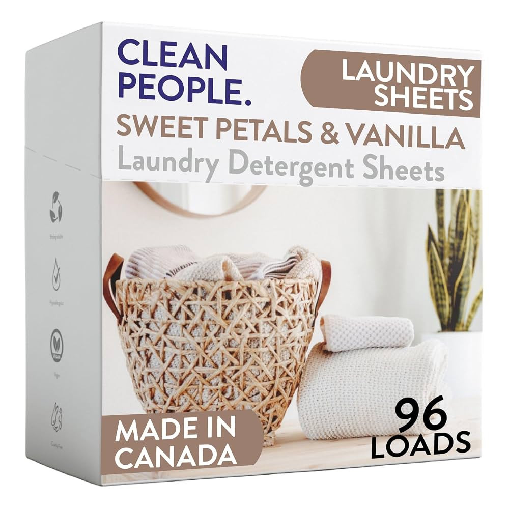 The Clean People Laundry Detergent Sheets - Laundry Soap - Ultra Concentrated, Recyclable Packagi... | Amazon (CA)