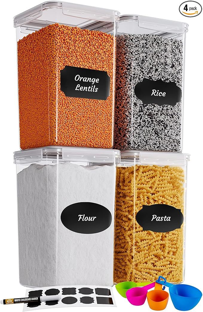 Chef's Path Extra Large Tall Food Storage Containers 7 qt/ 220oz/ 6.5L, For Flour, Sugar, Rice - ... | Amazon (US)