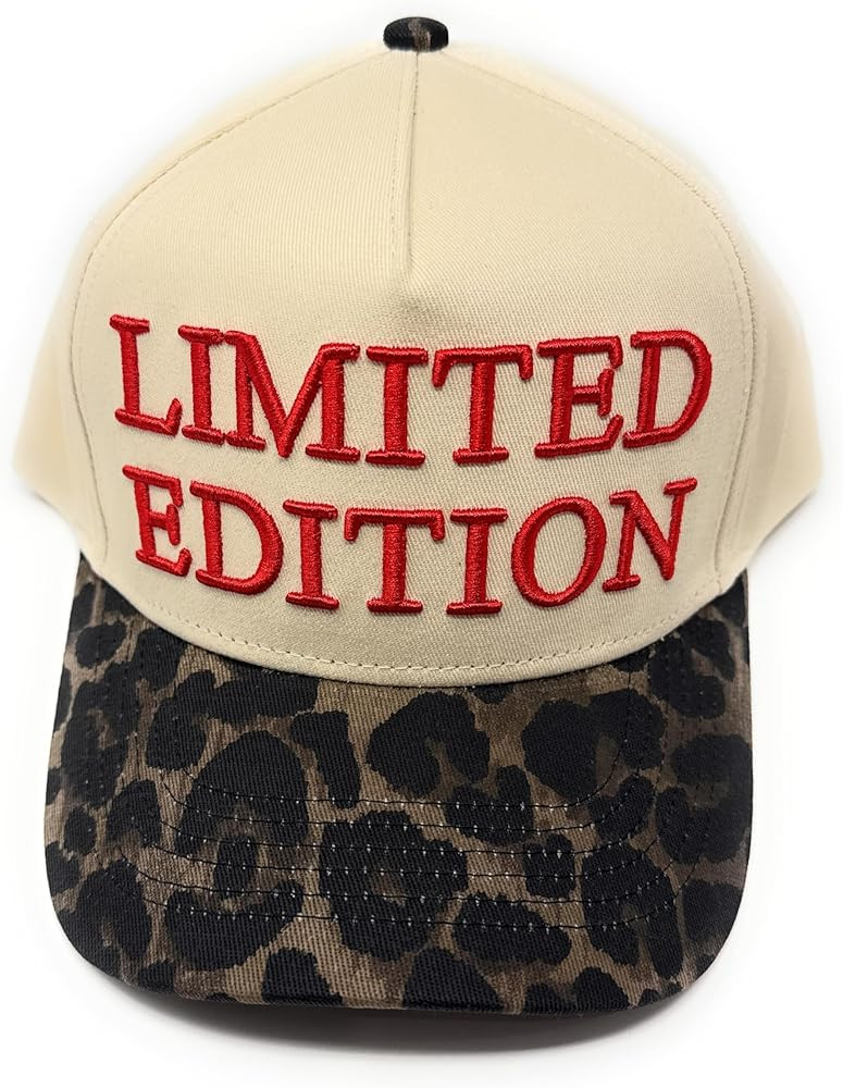Vintage Leopard Print Trucker Cap, Puff Embroidered Design, Limited Edition, Trucker Hat | Amazon (US)