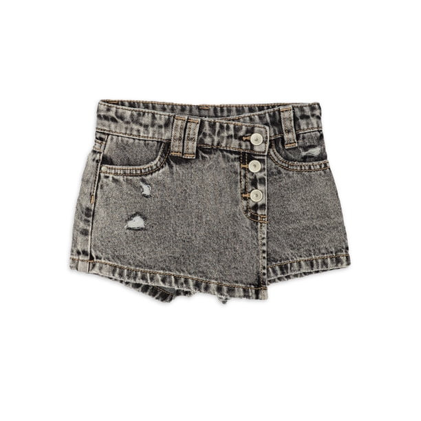 Wonder Nation Toddler Girls Denim Skort, Sizes 2 Toddler-18 Months | Walmart (US)
