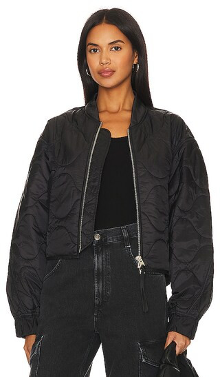 x Shoreditch Ski Club Iona Quilted Jacket in Black | Revolve Clothing (Global)