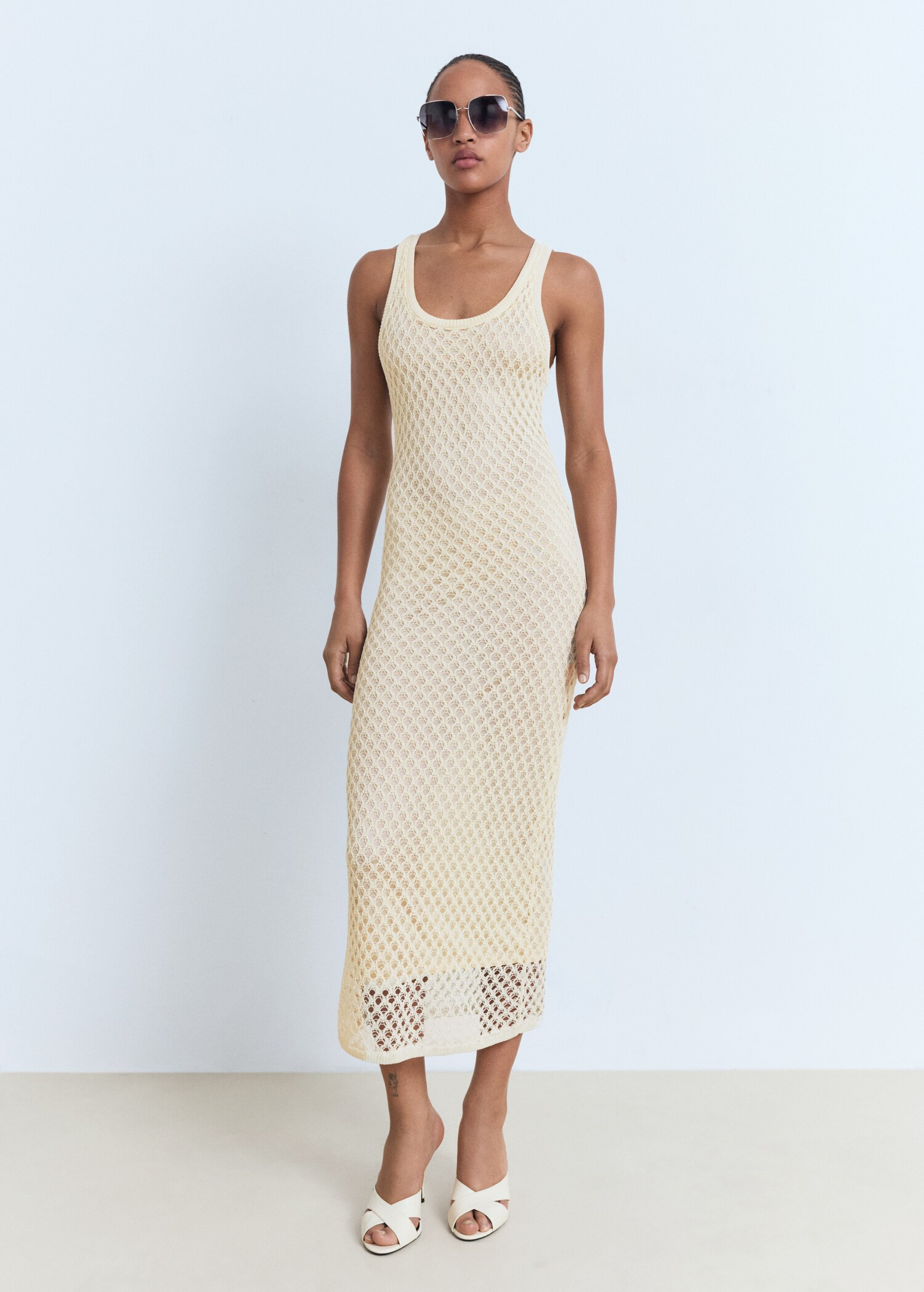 Crochet long dress | Mango (US/MX/AU)