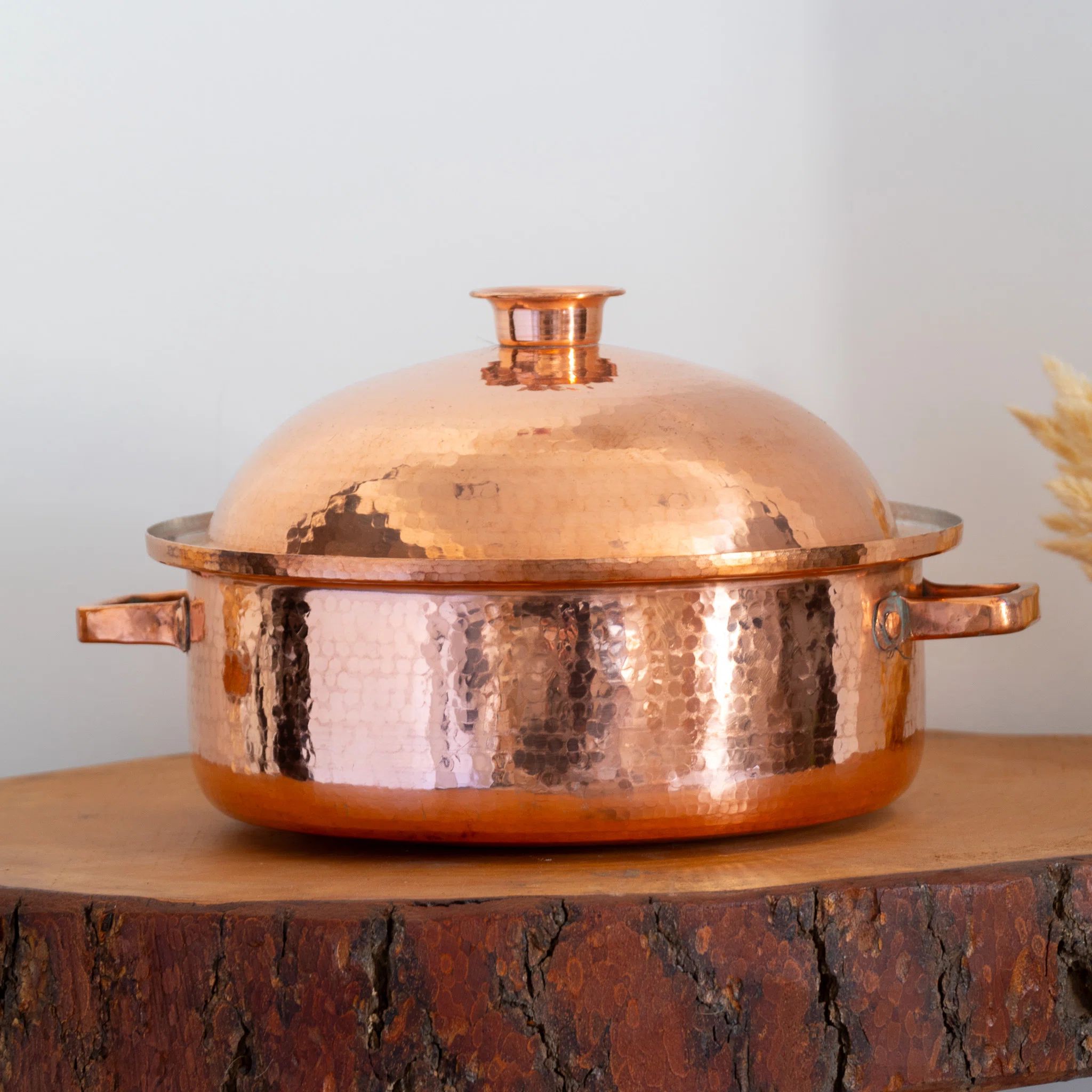 CUSTOmosaic Handmade Moroccan Cookware Pot Set Closed Thick Lid Copper Pan Set for Healthy Cookin... | Wayfair North America