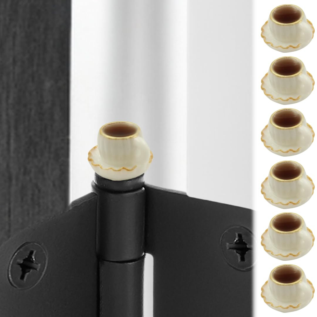 Teacup Hinge Heads Decorative Topper Set of 6 - Magnetic Hinge Head Toppers - Miniature Cottageco... | Amazon (US)