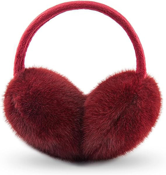 Ear Muffs for Women Faux Fur Winter Girls Earmuffs Fluffy Adjustable Ear Warmers Cute Ear Covers | Amazon (US)