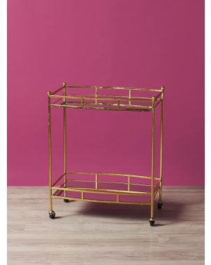 28in 2 Tier Mirrored Bar Cart | Storage Furniture | HomeGoods | HomeGoods