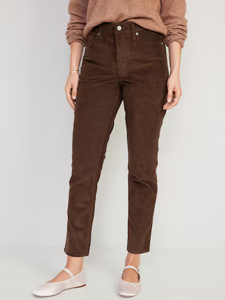 High-Waisted OG Straight Corduroy Ankle Pants for Women | Old Navy (US)
