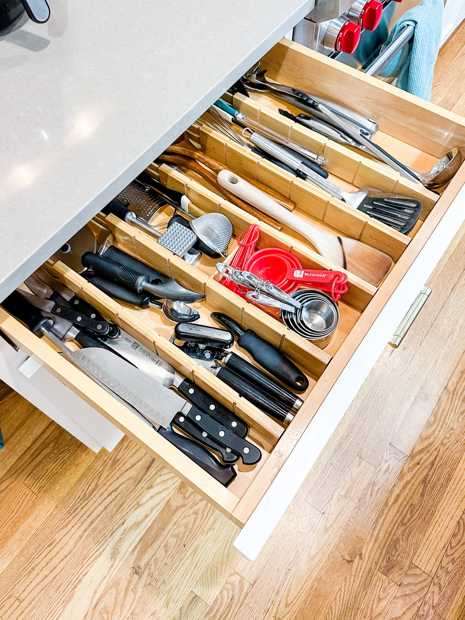 Cooking is so much EASIER when your tools & utensils are organized 🙌🏻

We LOVE these expandable bamboo dividers from @spaceaid_official 🤩 they keep everything in their designated spots and come with various inserts if you need to create zones for smaller items 👏🏻

You can find these products and more on our @shop.ltk page @organizewithmarie 

Need help organizing your kitchen? We’d LOVE to help! Send us a DM to schedule your FREE consultation 🤍
.
.
.
.
.
@spaceaid_kitchen @spaceaid_organizing #kitchendesign #kitchenorganization #kitchenpantry #organizedpantry #pantryorganization #spaceaid #pantrystorage #professionalorganizer #getorganized #fairfieldct #homeorganization #kitchenstorage #thecontainerstore #westportct #greenwichct #fairfieldcounty #darienct #fairfieldcountyct #newcanaanct #203local #fairfieldmoms #connecticutlife #westportmoms #ctmoms #connecticutliving #ctmom #connecticutgram #fairfieldcountymoms #greenwichmoms #newcanaanmoms

#LTKhome #LTKunder100 #LTKunder50