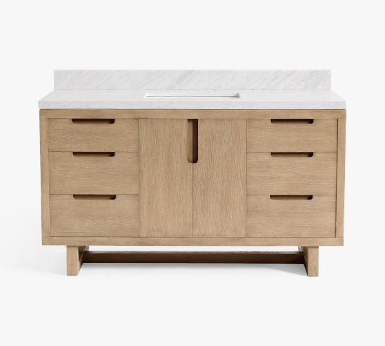 Portola 56" Single Wide Sink Vanity | Pottery Barn (US)