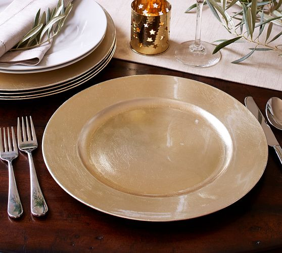 Caterers Box Charger Plates - Set of 12 | Pottery Barn (US)