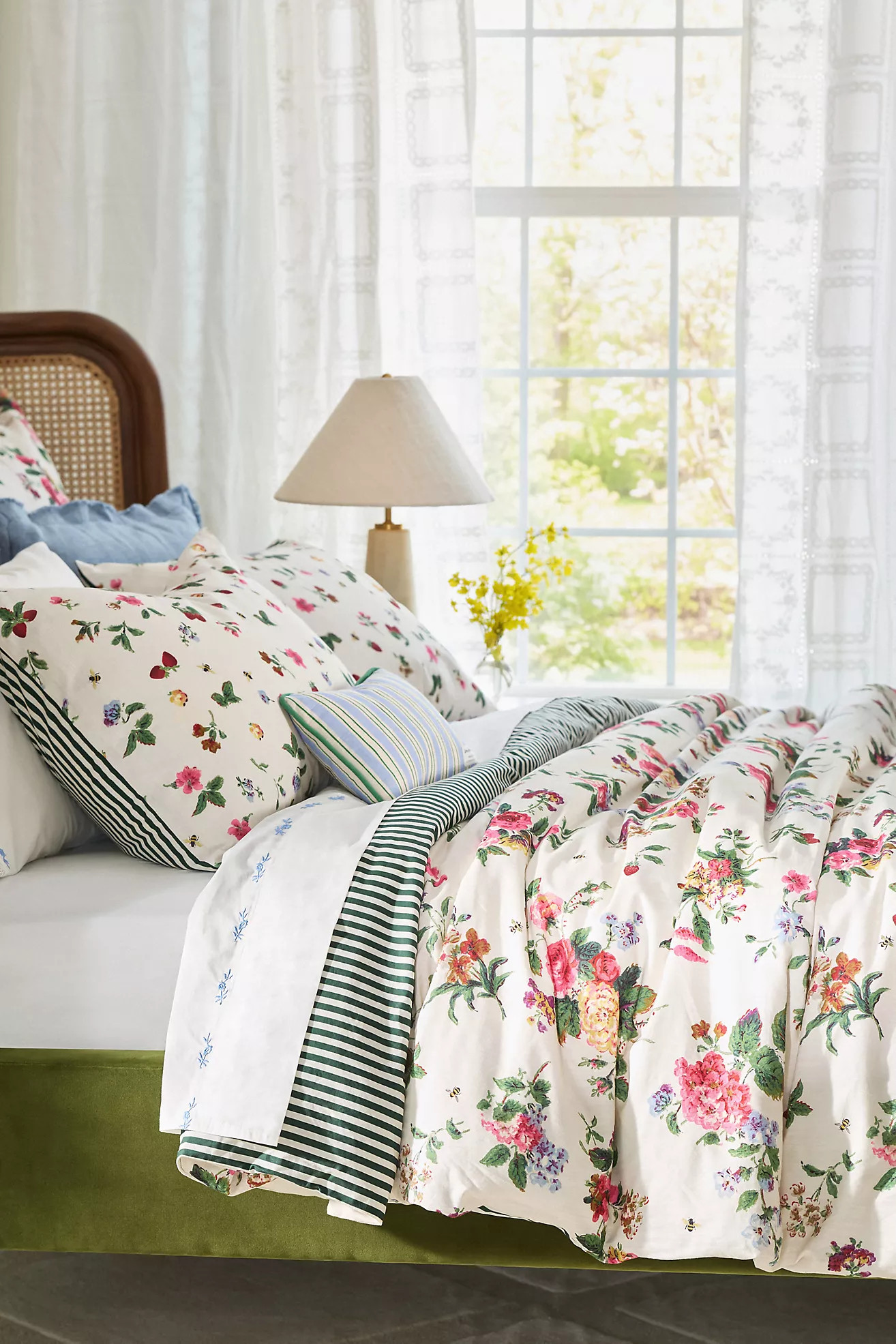 The Printed Cotton-Slub Duvet | Anthropologie (US)
