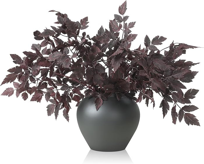 6 Pack 18 Inches Artificial Cimicifuga Plant Leaf Spray Faux Plum Cimicifuga Ramosa Leaf Branch F... | Amazon (US)