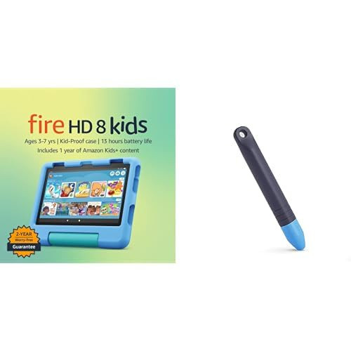 Amazon Fire HD 8 Kids Tablet (64 GB, Blue) + Stylus (Blue) | Amazon (US)