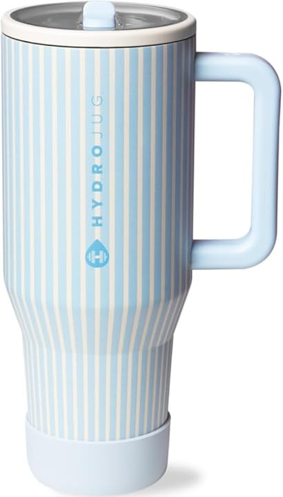 HydroJug Traveler - 40 oz Water Bottle with Handle & Flip Straw - Fits in Cup Holder, Leak Resistant... | Amazon (US)