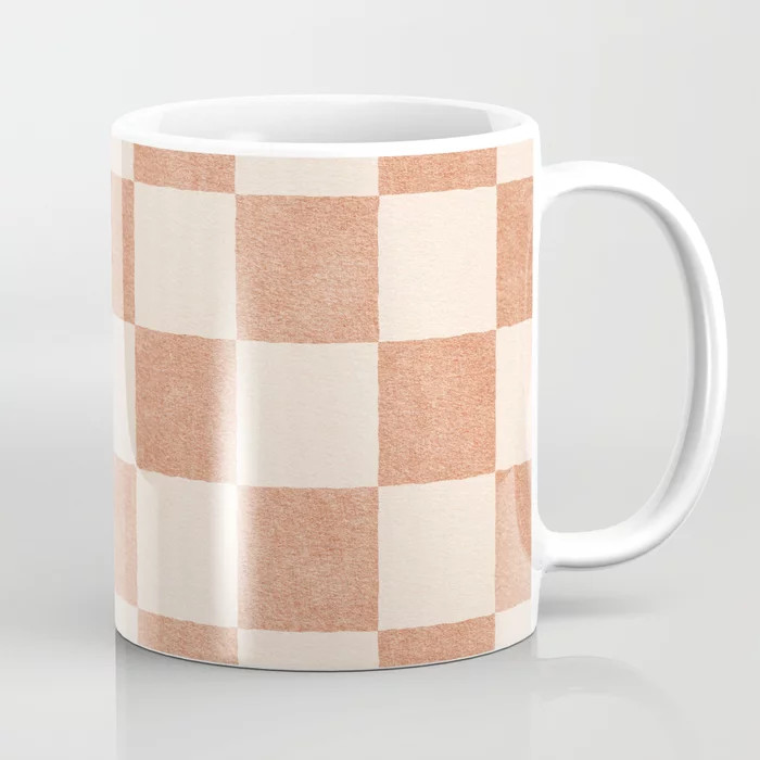CHECKER - 001 - Nougat Coffee Mug by DANIEL COULMANN | Society6 | Society6