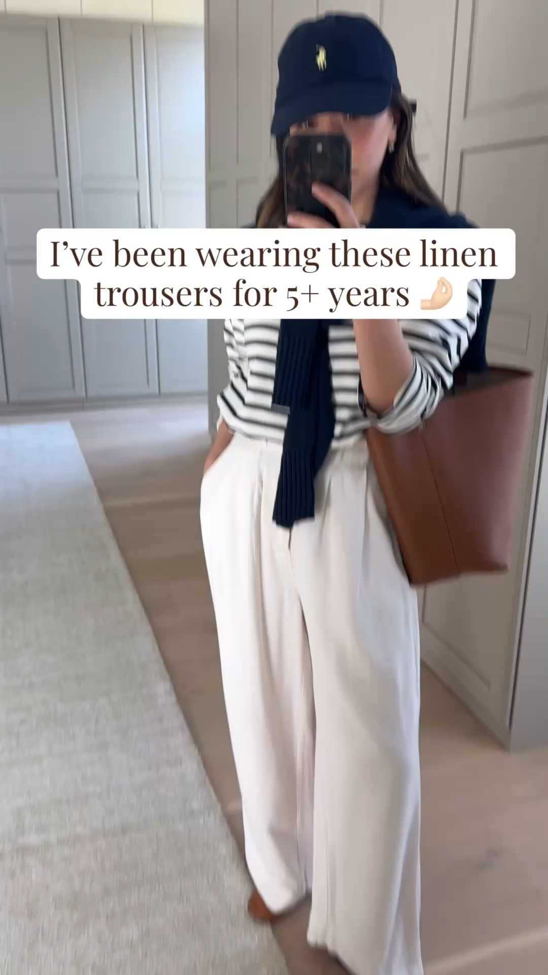 Wardrobe staples always coming through. I’ve had these pants for 5 years. They have an updated version. Just make sure you size up and wash and dry the pants to shorten them

Tuckernuck tee xs
Z Supply trousers small
Everlane flats 5 - sold out
Quince bucket
Celine sunglasses
Everlane boxy sweater xs
Polo Ralph Lauren hat 
Electric picks earrings

Spring outfits 2026, summer outfits, petite style

#LTKootd #LTKmomlife #LTKPetite