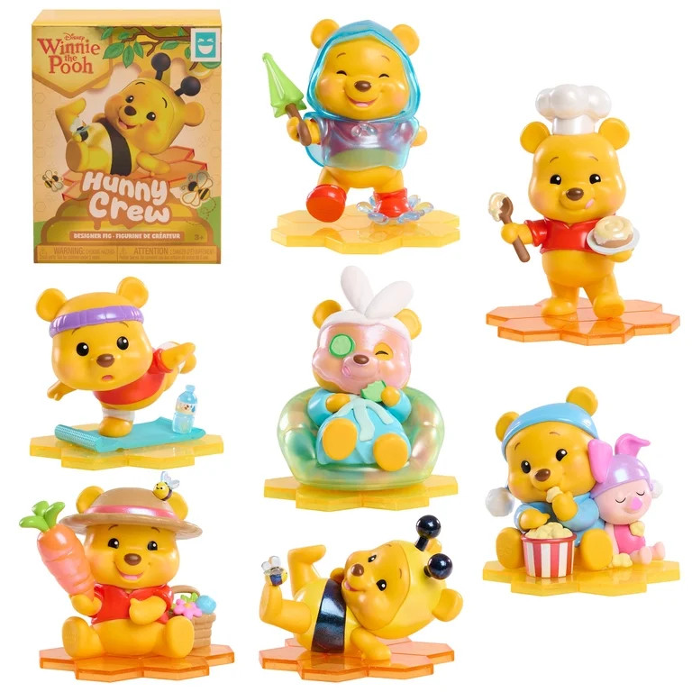 HAPPY HAUL Disney Winnie the Pooh Hunny Crew Designer Figures, Surprise Collectible Toy Figure in... | Walmart (US)